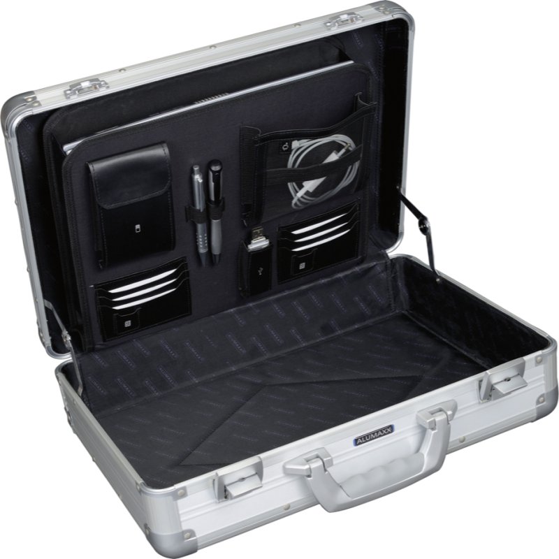ALUMAXX attachékoffer Venture, laptopvak, zilver mat, aluminium